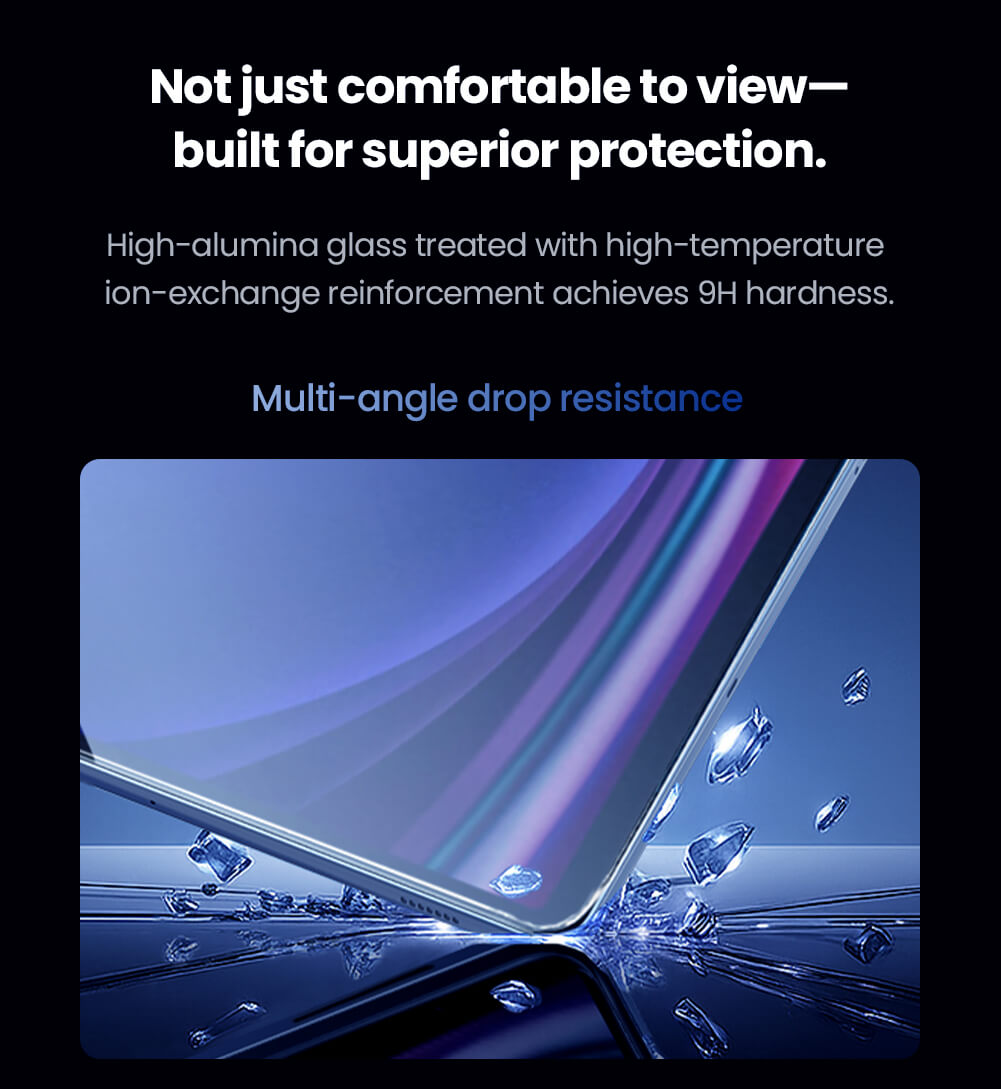 Защитное стекло NILLKIN для Samsung Galaxy Tab S10 Fan Edition (Tab S10 FE), Tab S9 Fan Edition (Tab S9 FE), Tab S9 (индекс H+ Pro)